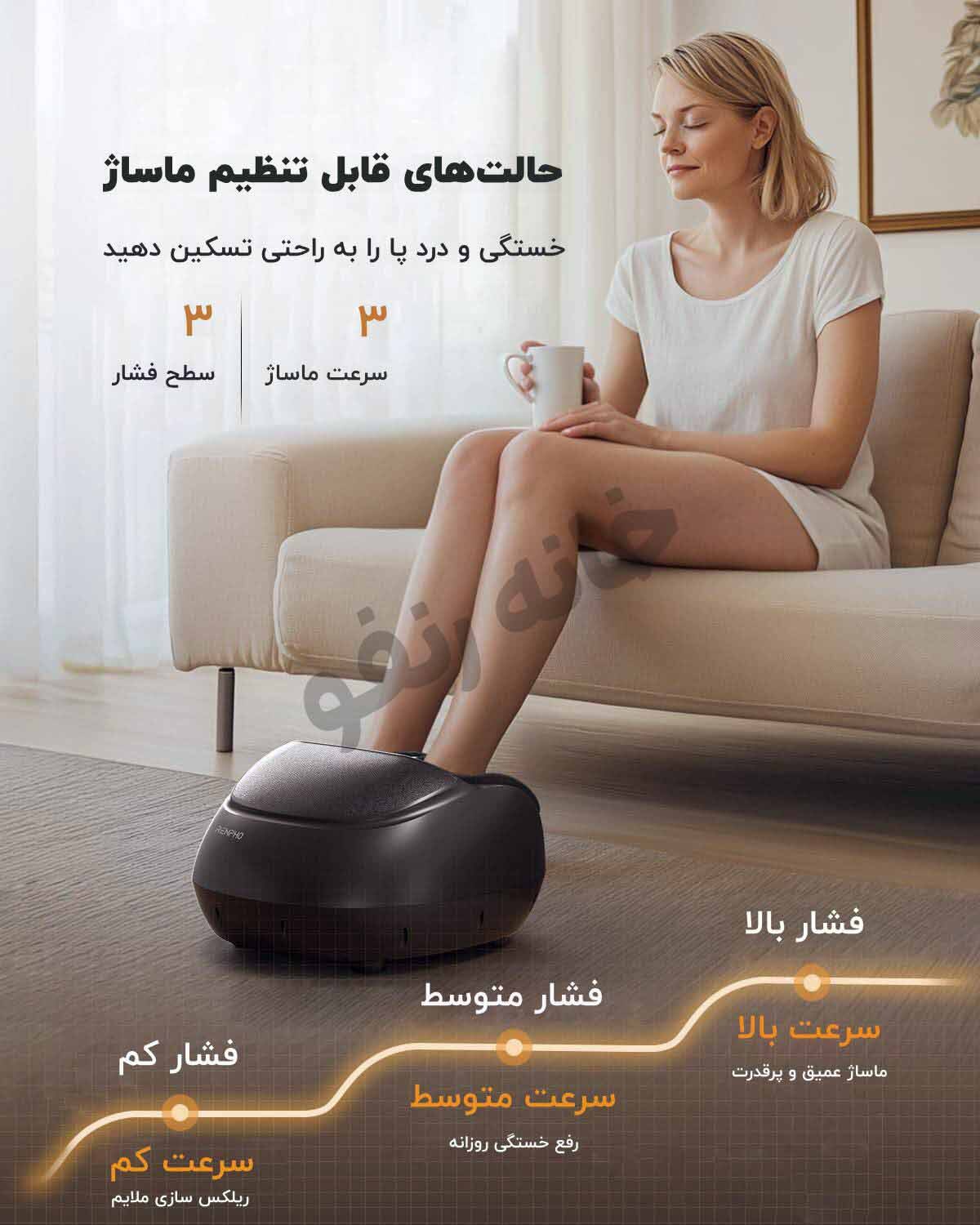  طراحی ارگونومیک ماساژور پا RP-FM059R مناسب استفاده خانگی 